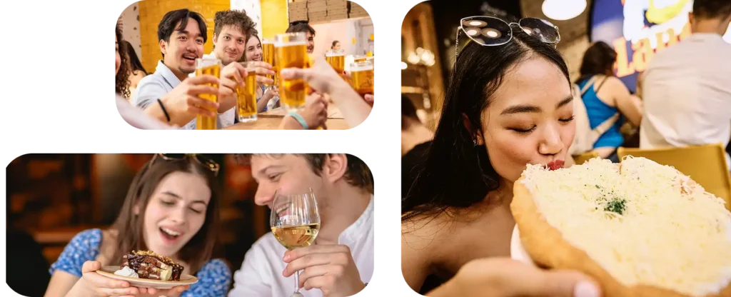 Travellers enjoy Budapest Food Tour